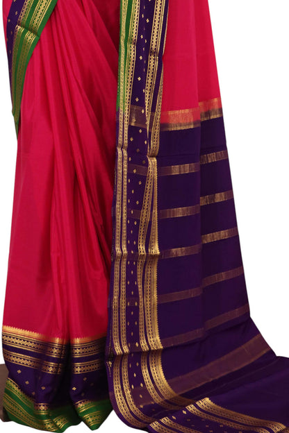 Pure Contrast Mysore Crepe Silk Saree AK211938