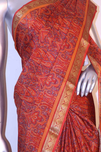 Paisley Exclusive Pure Crepe Silk Saree AI208548