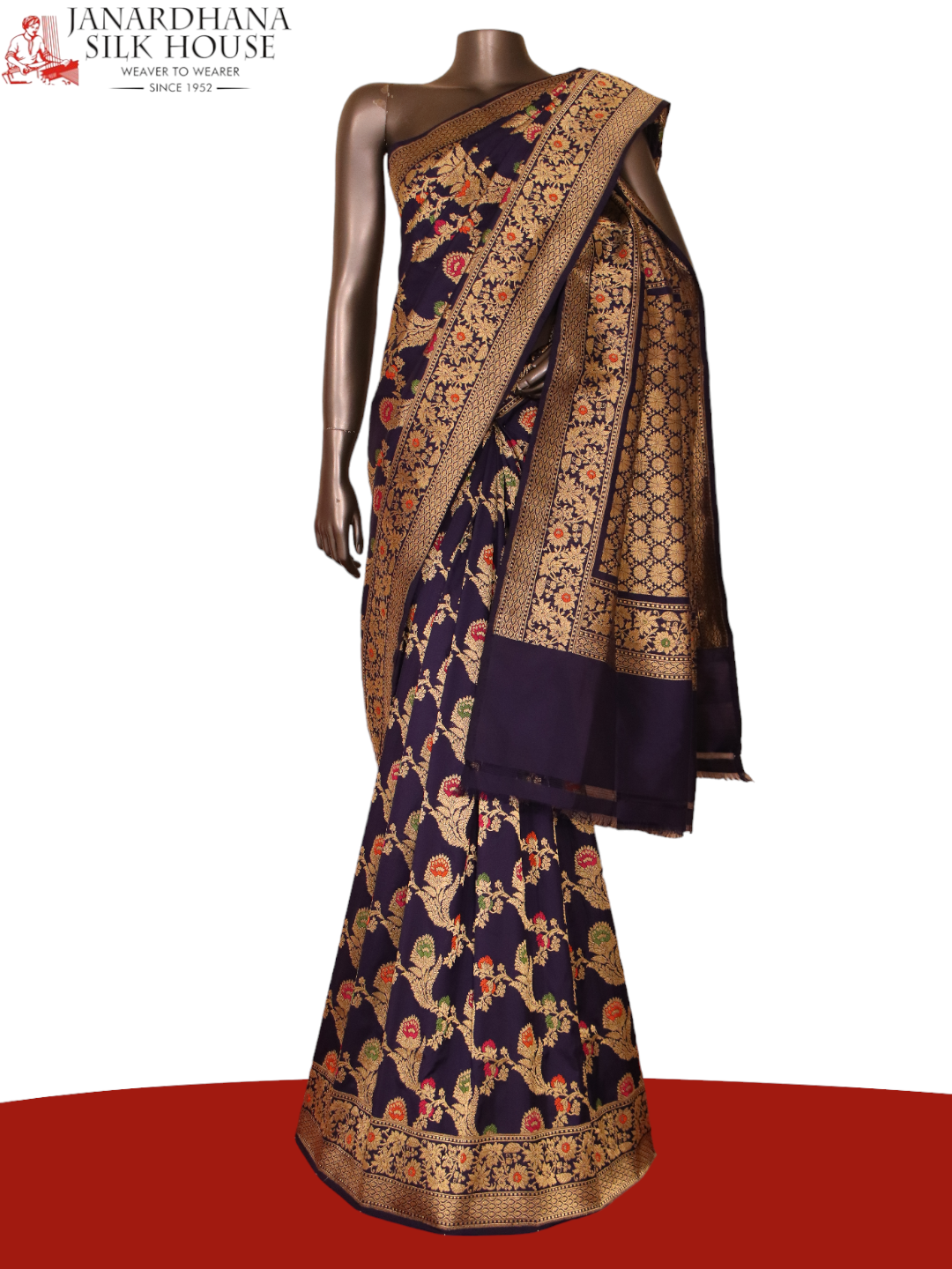 Contemporary Meenakari Designer Banarasi Silk Saree AJ206356