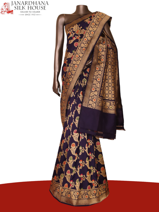 Contemporary Meenakari Designer Banarasi Silk Saree AJ206356