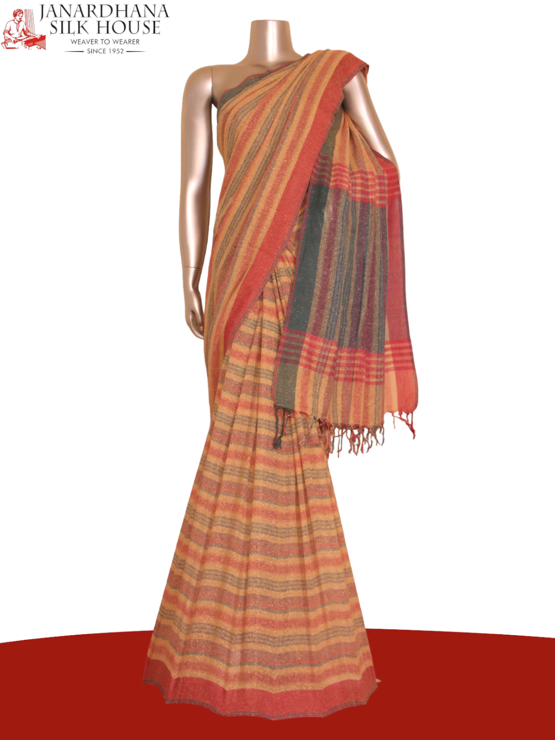 Handloom Pure Tussar Silk Saree AJ204663