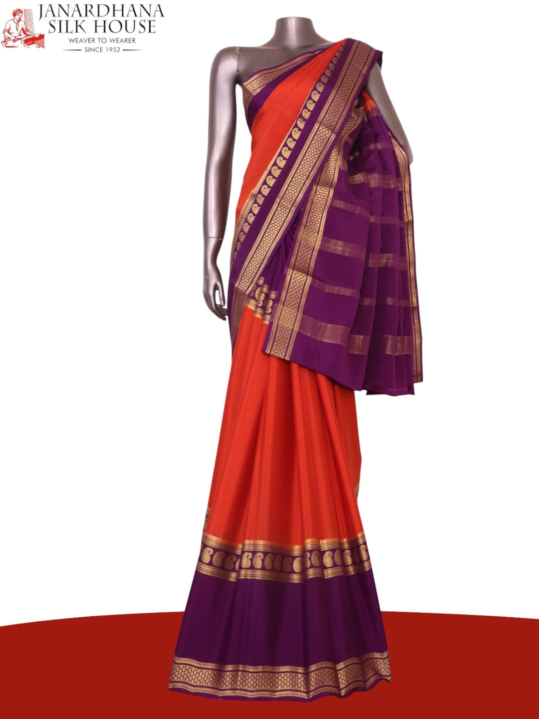 Pure Mysore Crepe Silk Saree AL212232