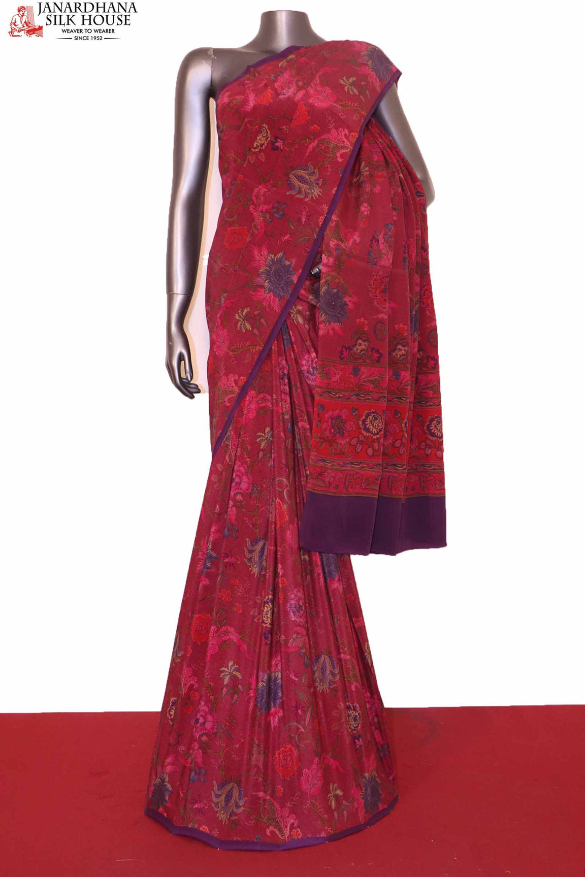 printed crepe silk sarees AF204699