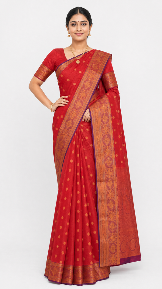 Exclusive Thread Weave Silk Cotton Saree AH201035