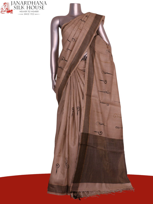 Handloom Pure Tussar Silk Saree AL203707