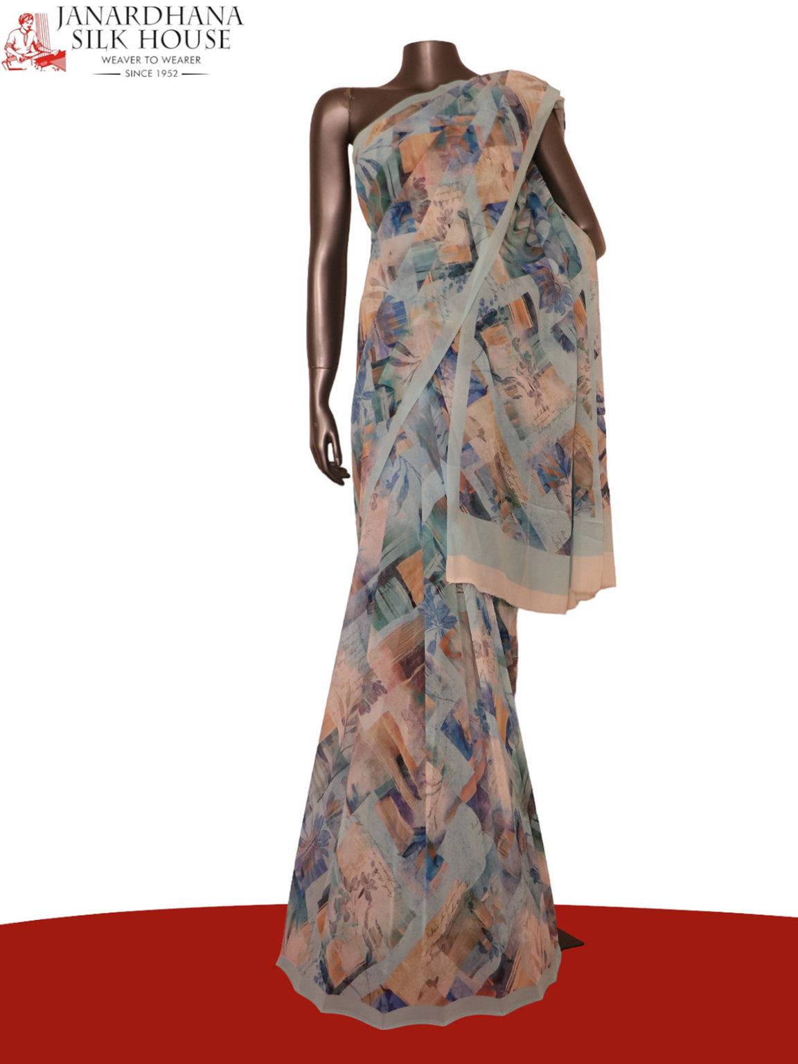 Exclusive Pure Printed Georgette Silk Saree AJ201921