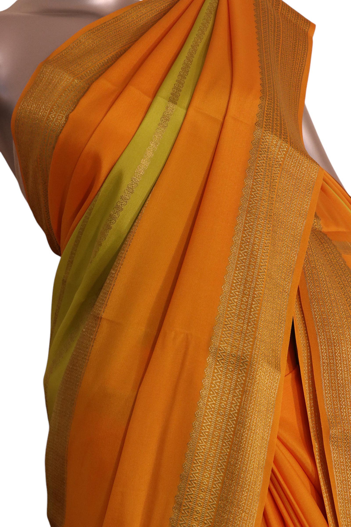 Pure Veldhari Zari Lines Mysore Crepe Silk Saree AK211280