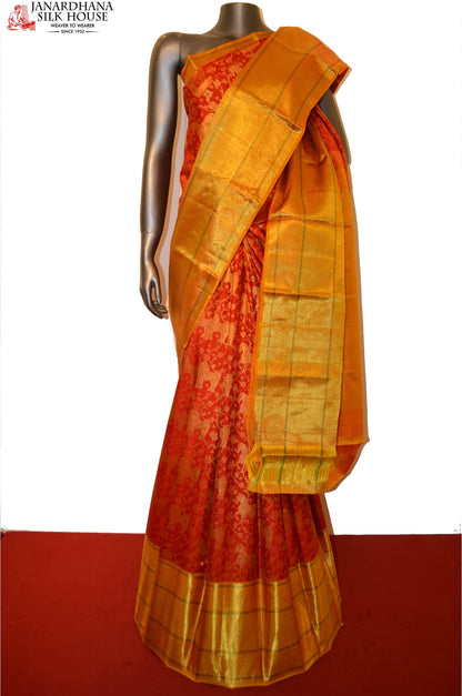 Bridal Red Special Classic Kanjeevaram Silk Saree AD209179