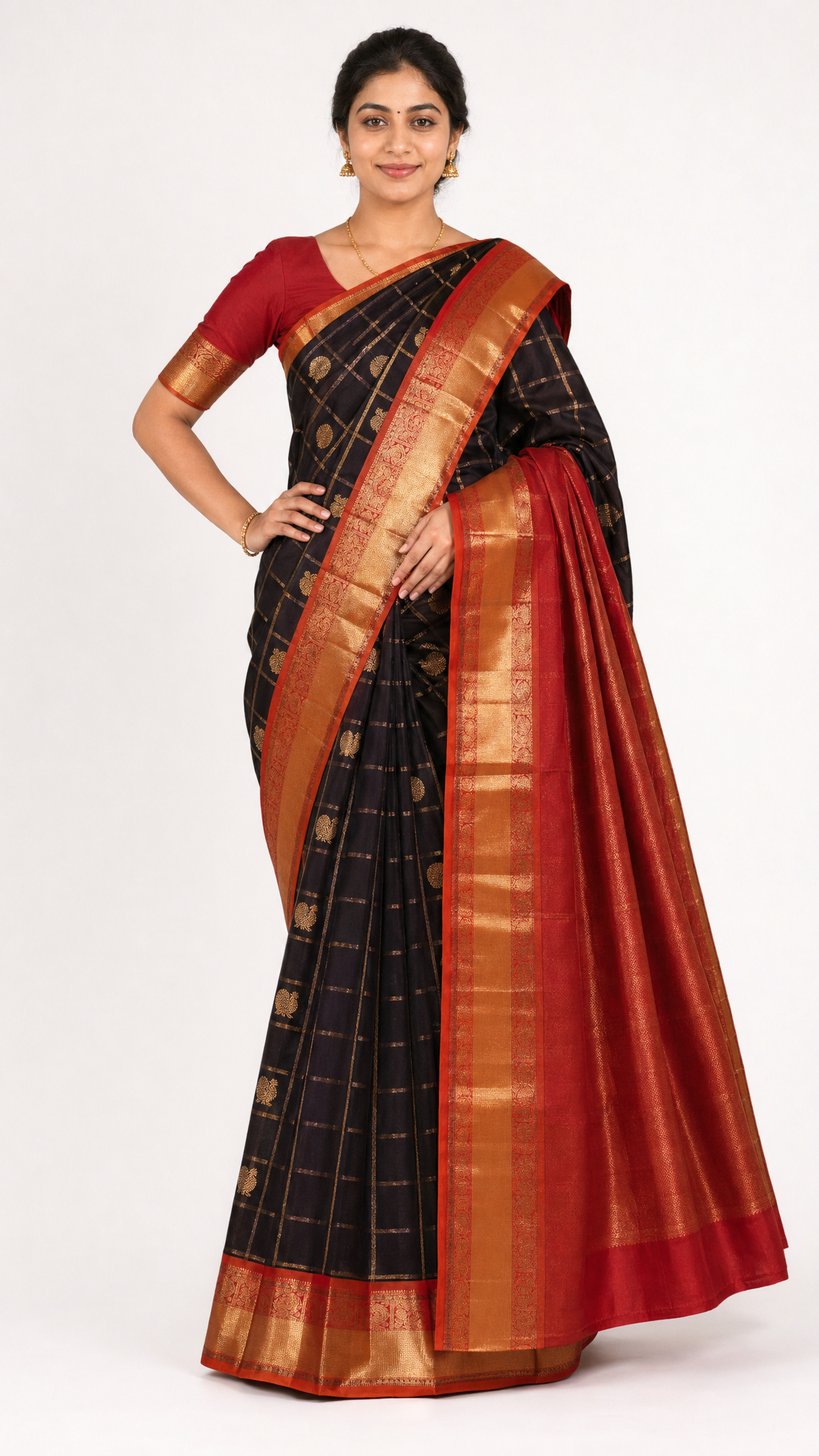 pure handloom kanjeevaram silk saree al210124