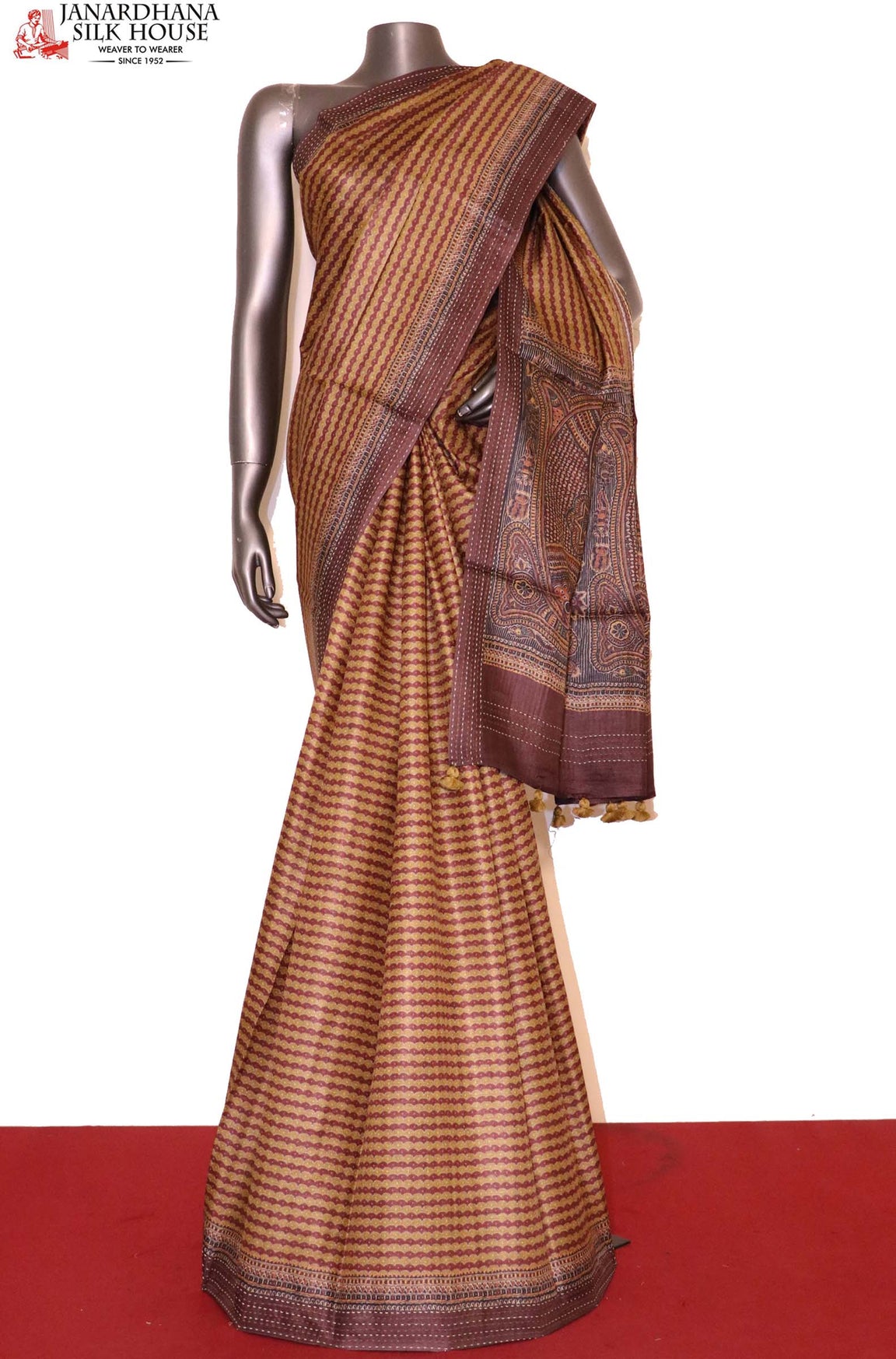 Madhubani Exclusive Pure Tussar Silk Saree AI208583