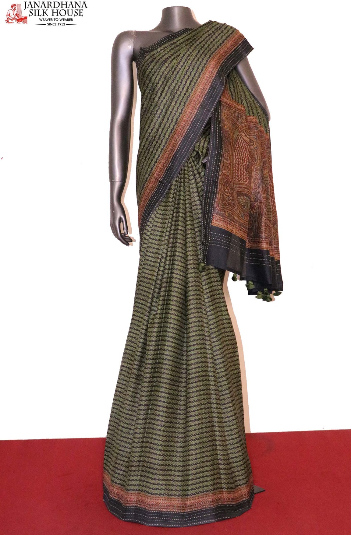 Madhubani Exclusive Pure Tussar Silk Saree AI208597