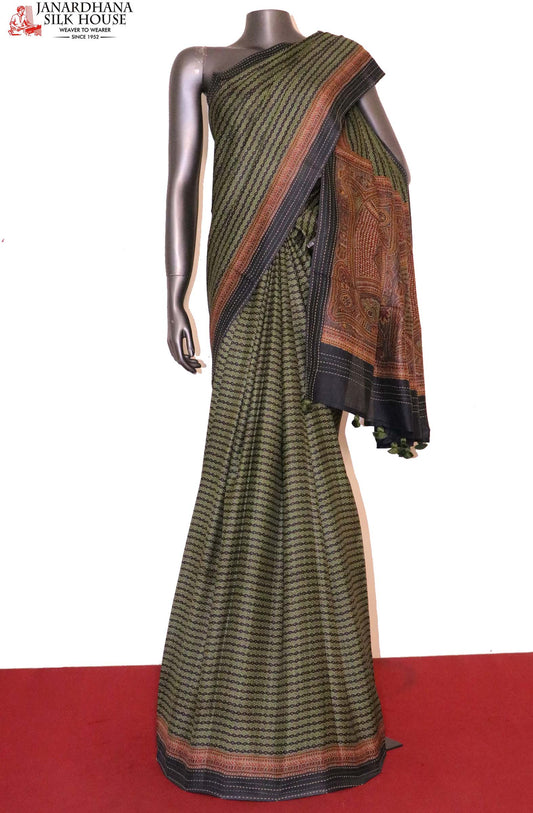 Madhubani Exclusive Pure Tussar Silk Saree AI208597
