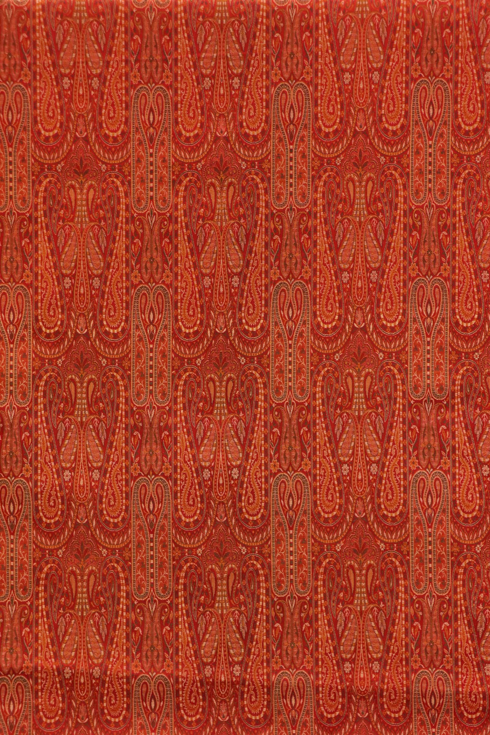 Handloom Pure Silk Jamawar Fabric AA215858