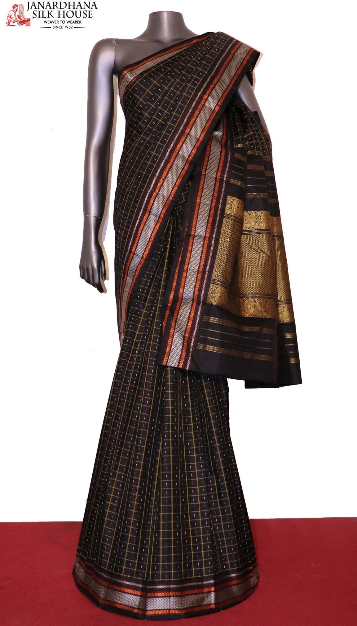 Handloom Soft Thread Weave Kanjeevaram Silk Saree AJ200178
