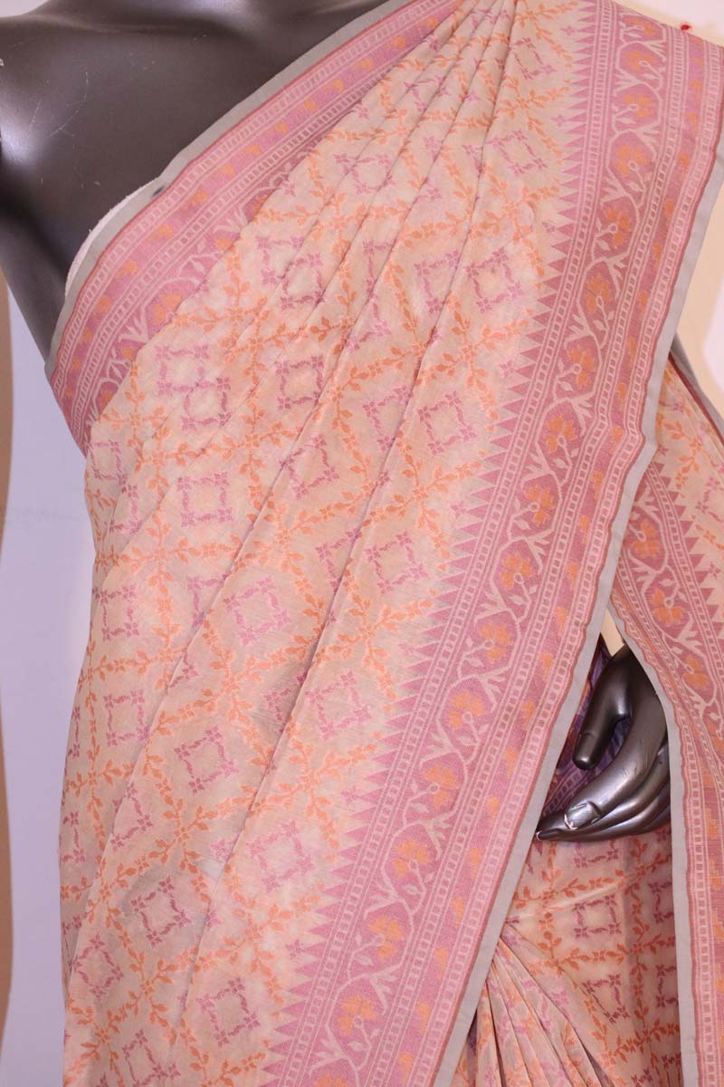 Exclusive Handloom Banarasi Kora Cotton Saree AI208489