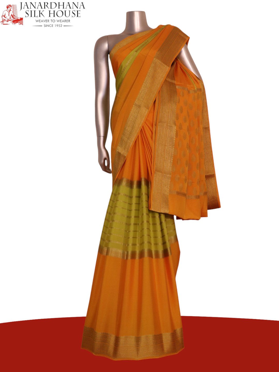 Pure Veldhari Zari Lines Mysore Crepe Silk Saree AK211280