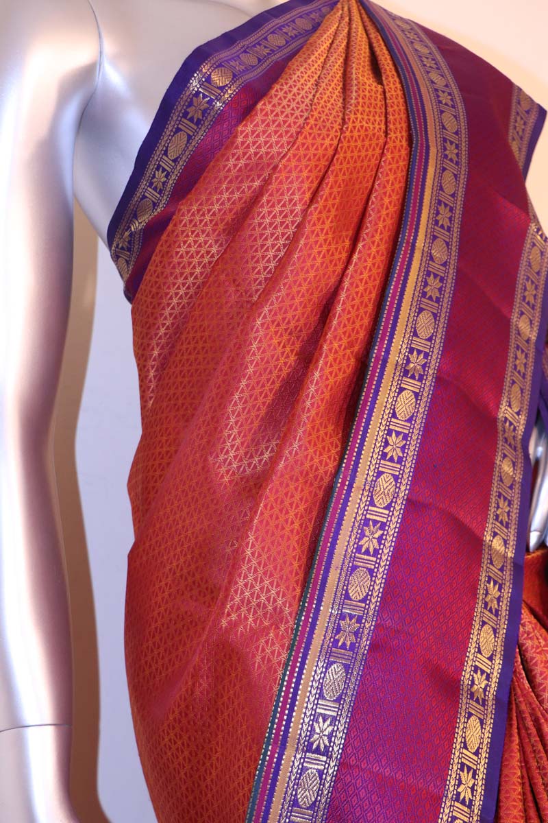 Handloom Thread Weave Kanjeevaram Silk Saree AI205179
