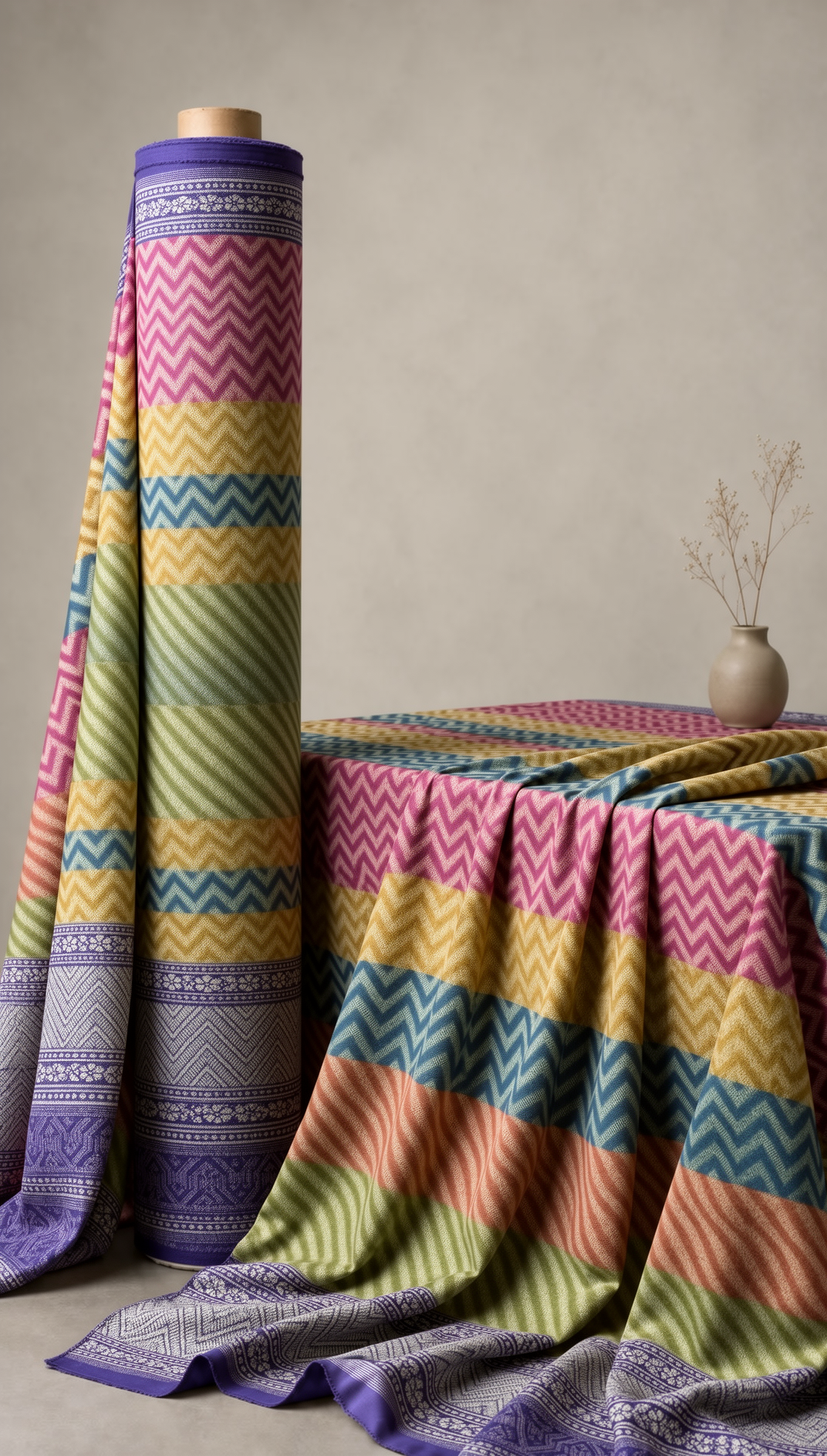 BB09780 Generated Fabric Roll + Cascading Drape