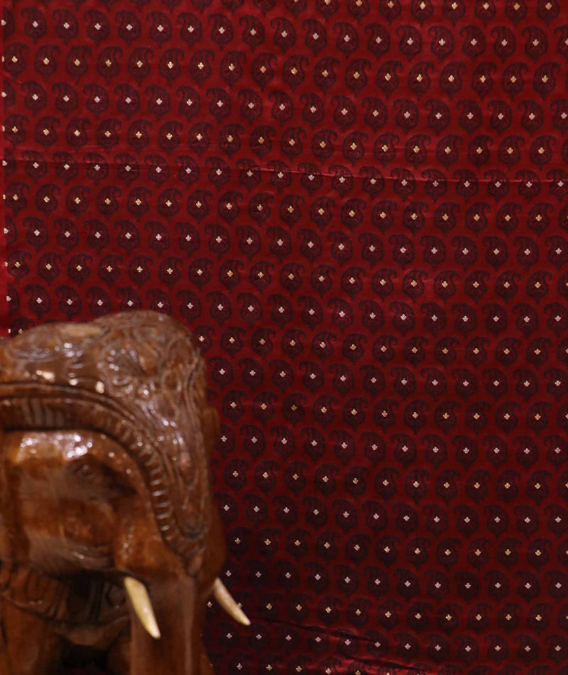 Handloom Pure Jamawar Silk Fabric AE205189