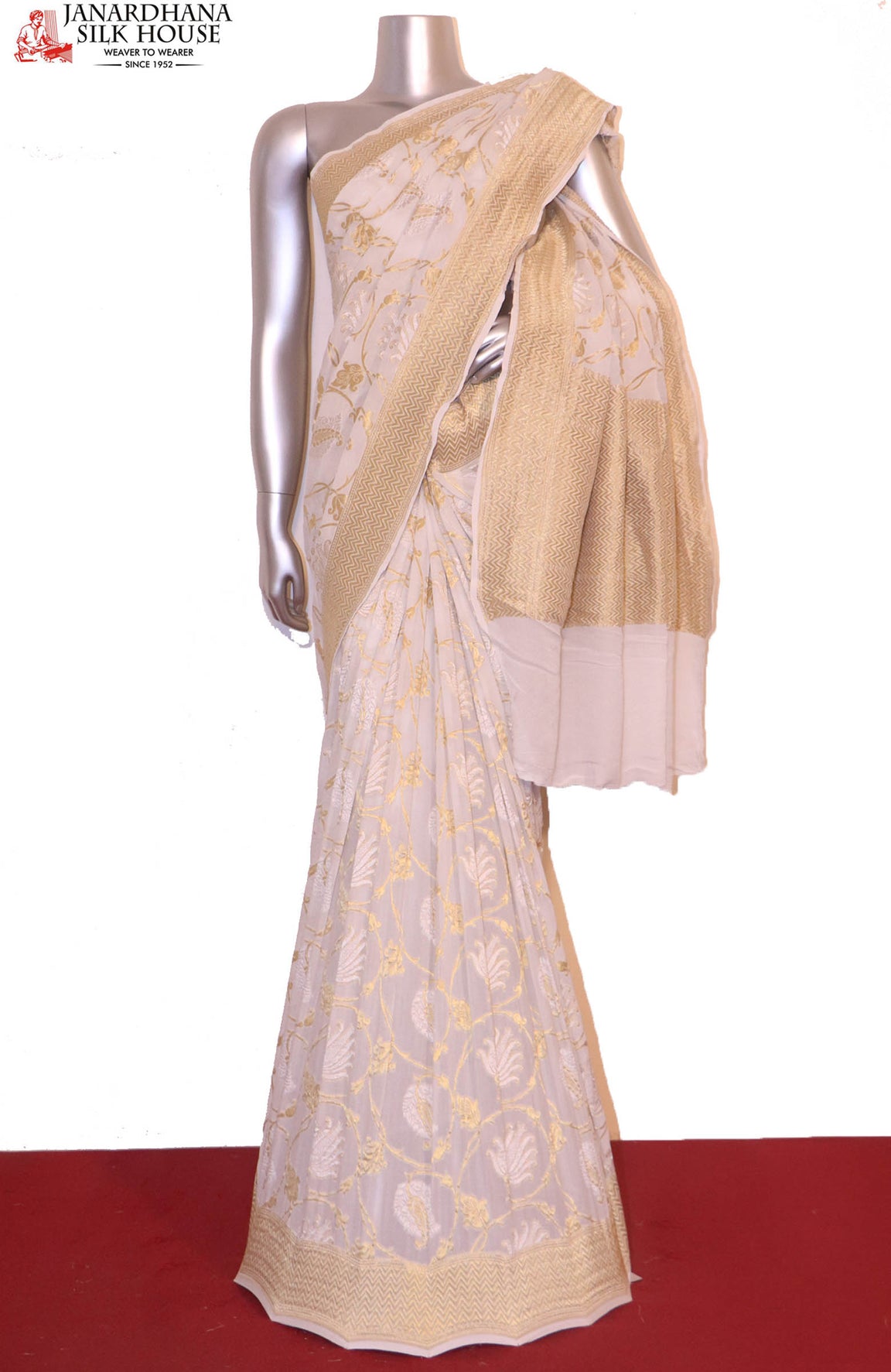 Exquisite Handloom Banarasi Georgette Silk Saree AE212019