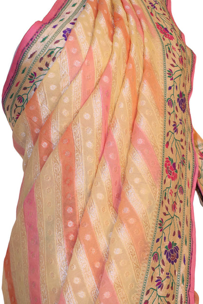 Meenakari Wedding Banarasi Georgette Silk Saree AJ202641