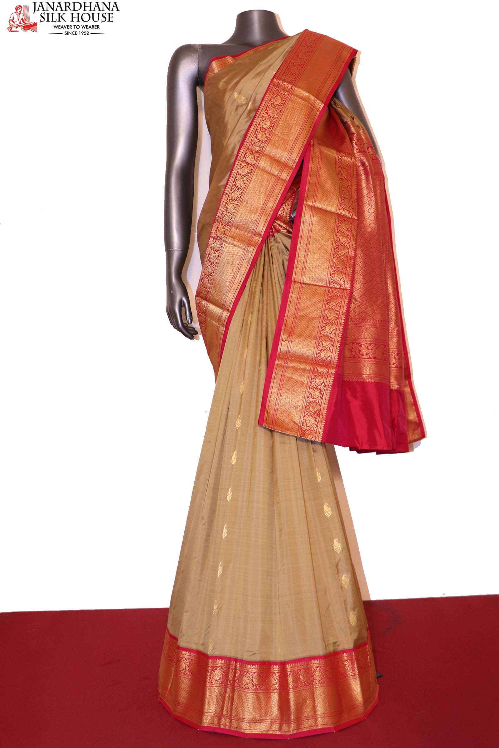 Grand Contrast Wedding Pure Silk Saree AI212985