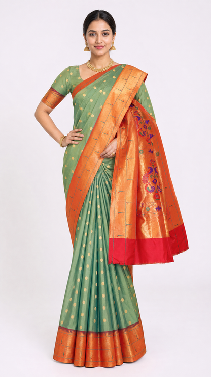 Grand Wedding Meenakari Paithani Silk Saree AI205395