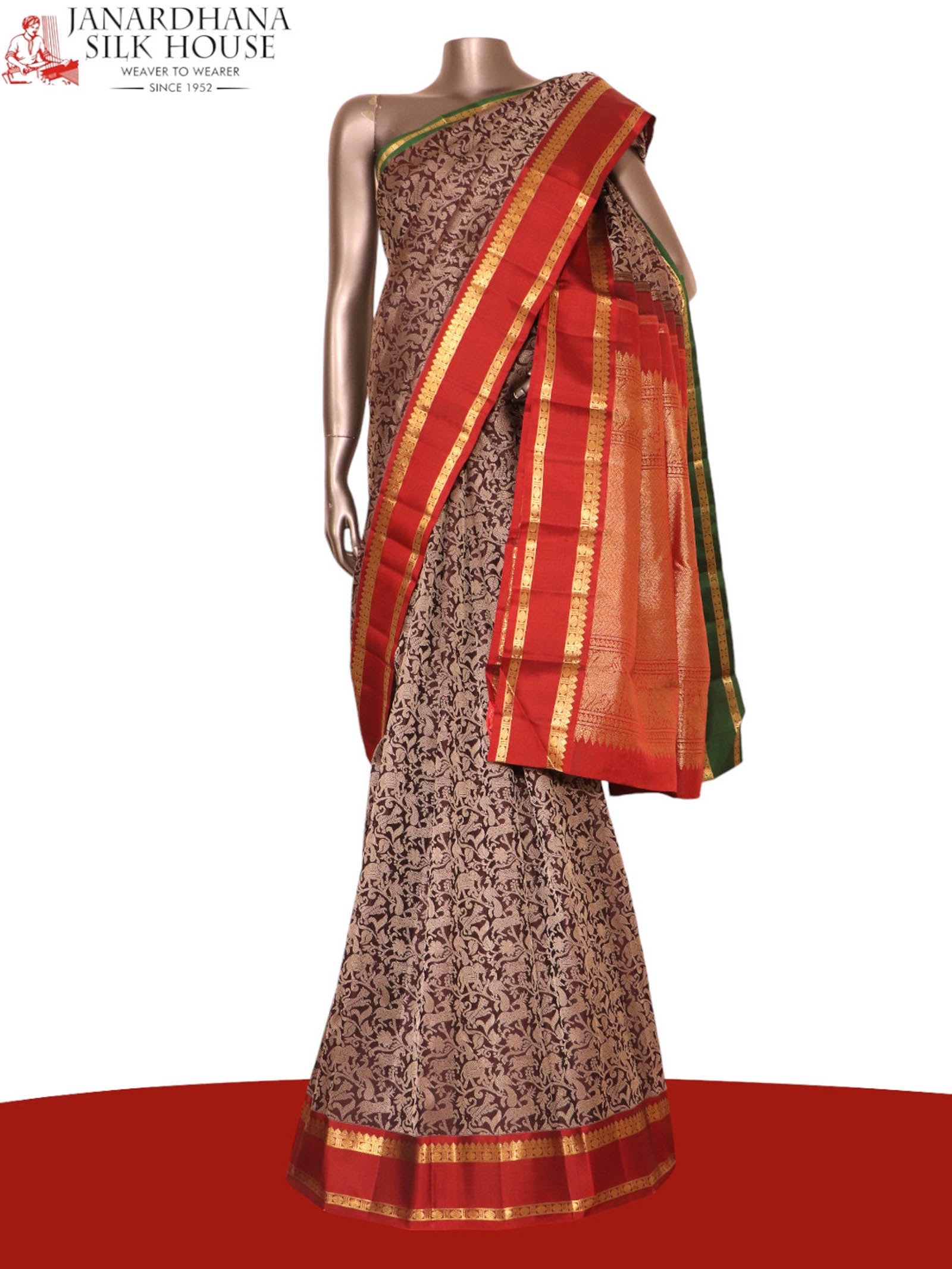 Exclusive Handloom Wedding Kanjeevaram Silk Saree AK204824