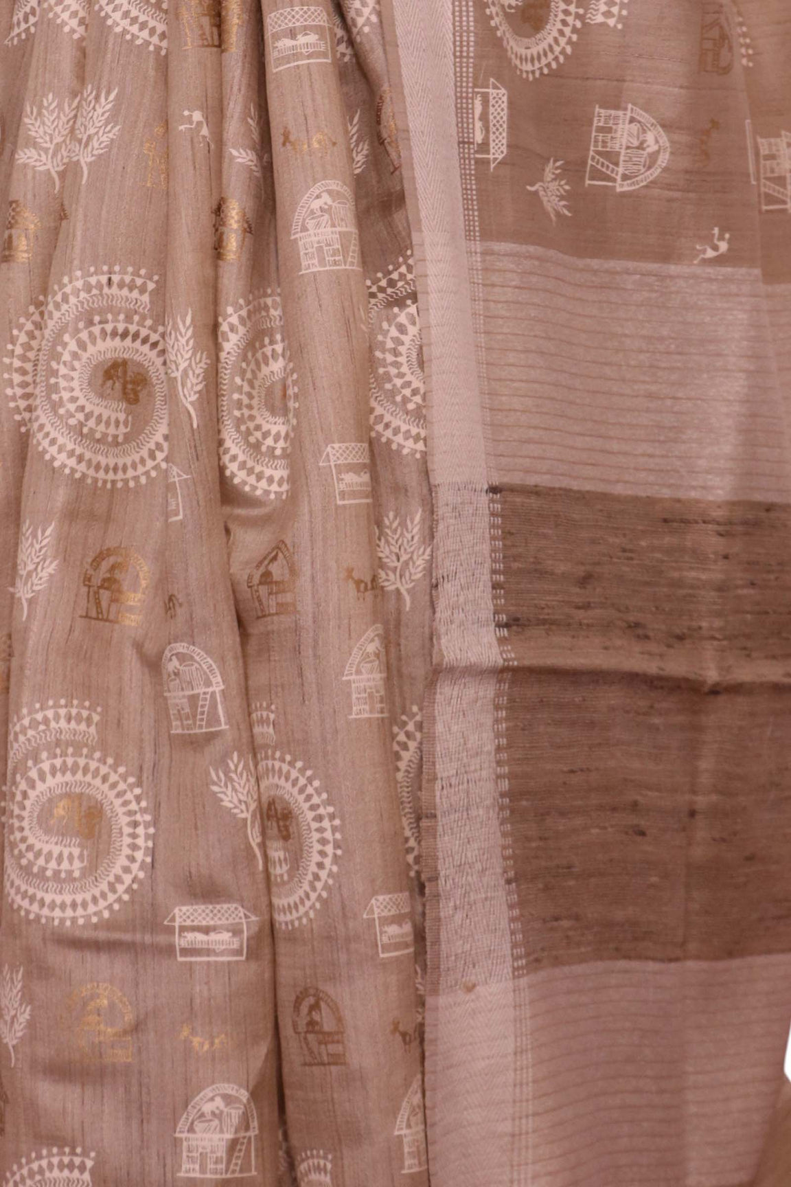 Handloom Pure Tussar Silk Saree AL203712