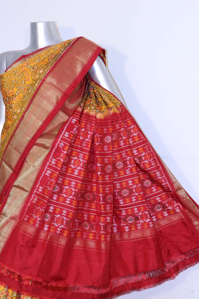 Handloom Ikat Patola Silk Saree AJ201160