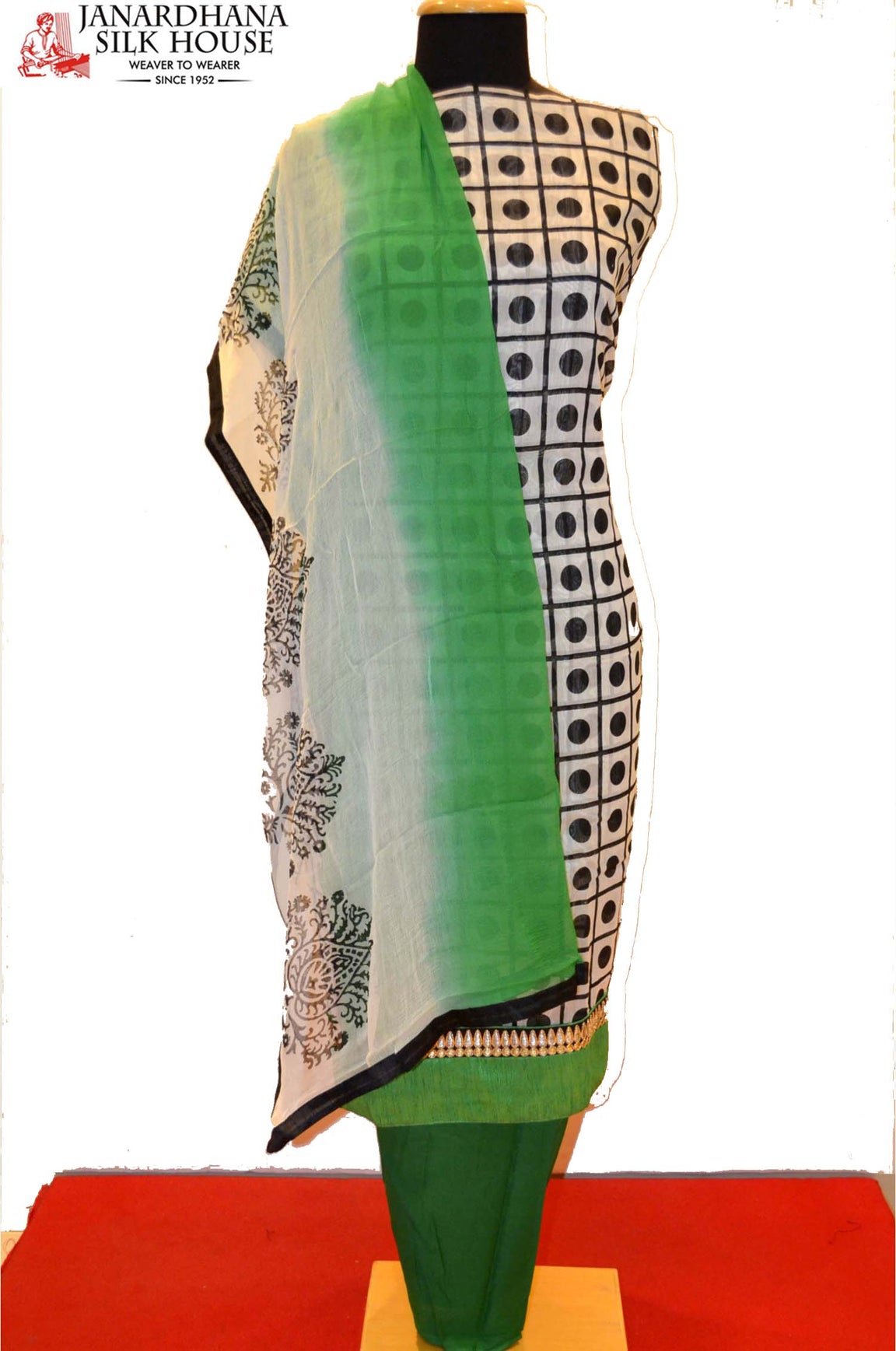 Printed Cotton Pure Silk Suits With Dupatta AA203917