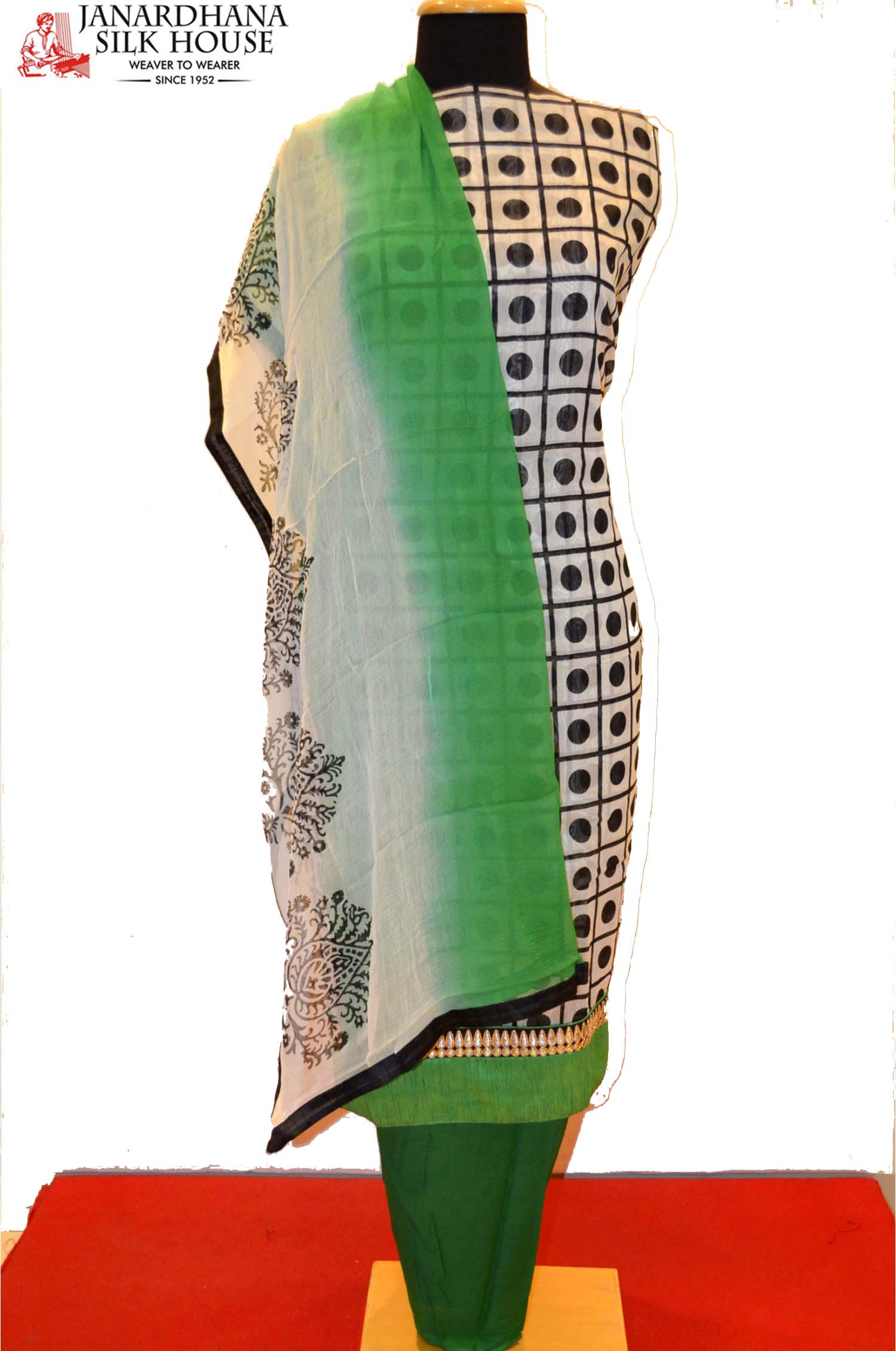 Printed Cotton Pure Silk Suits With Dupatta AA203917