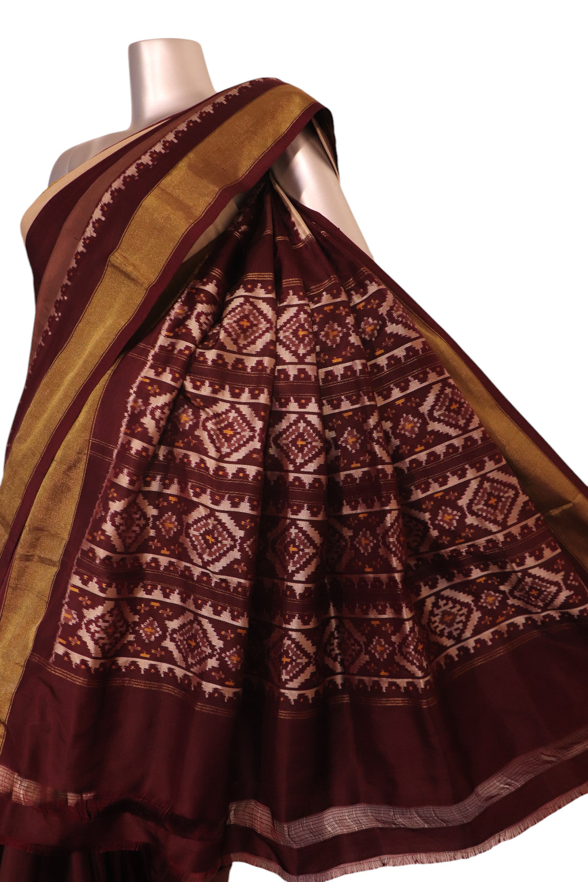 Pure Handloom Patola Ikat Silk Saree AK201130