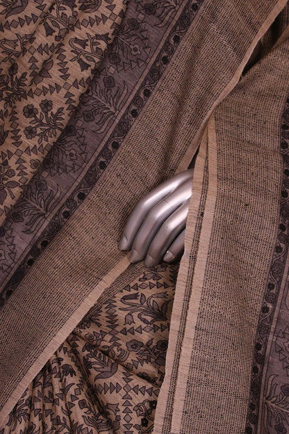 Handloom Pure Tussar Silk Saree AK206845