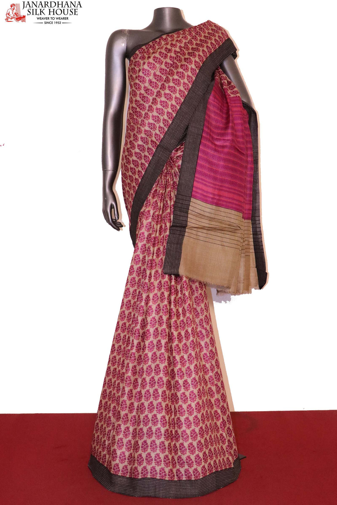 Exclusive Printed Pashmina Tussar Silk Saree AI208516