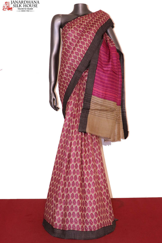 Exclusive Printed Pashmina Tussar Silk Saree AI208516