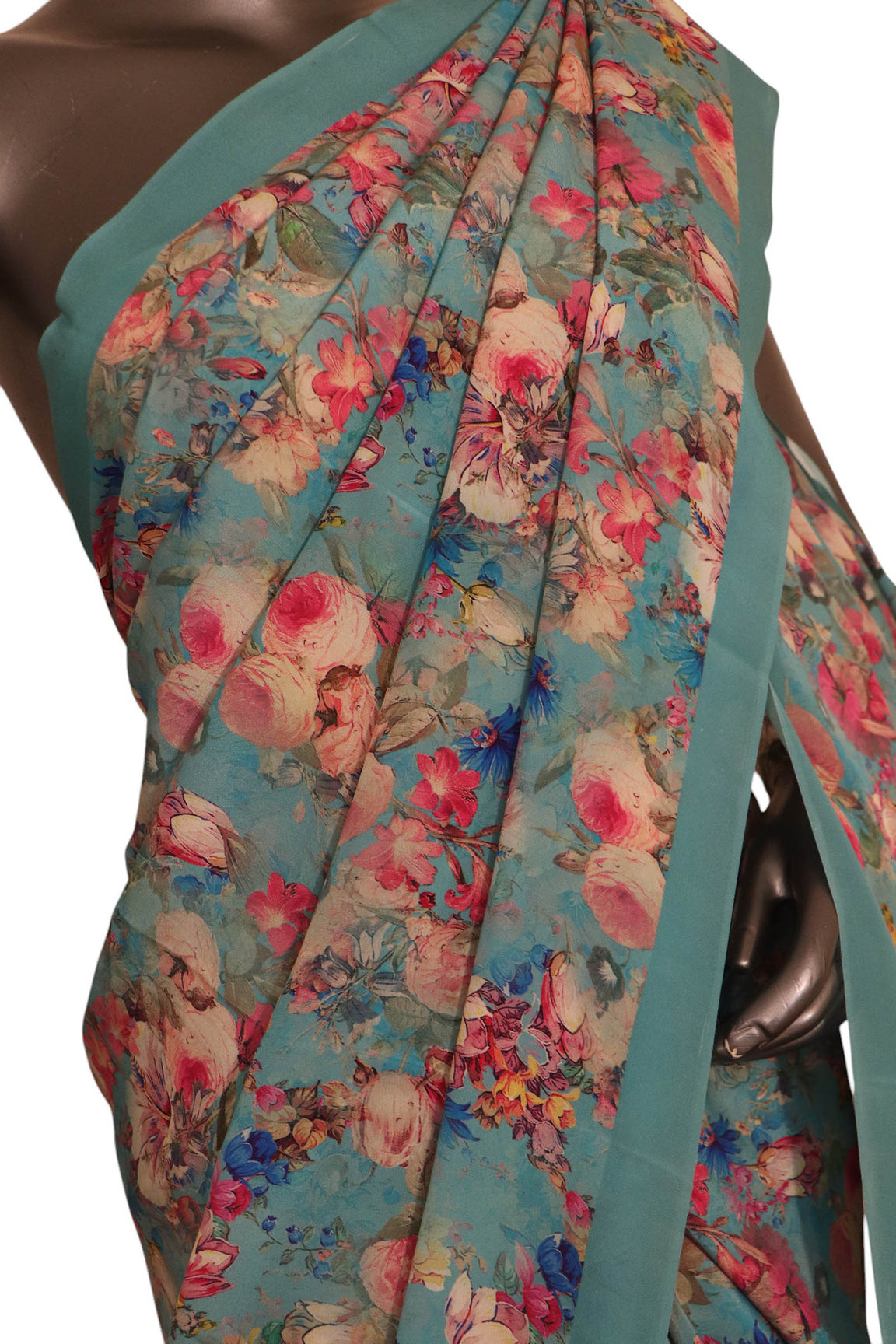 Exclusive Floral Pure Crepe Silk Saree AK203374