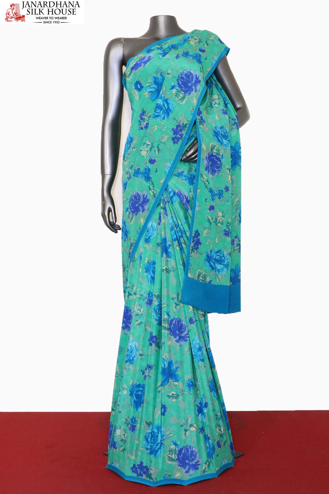 Printed Pure Crepe Silk Saree AJ201322