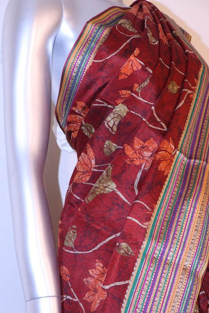 Exquisite Meenakari Printed Crepe Silk Saree AI208576