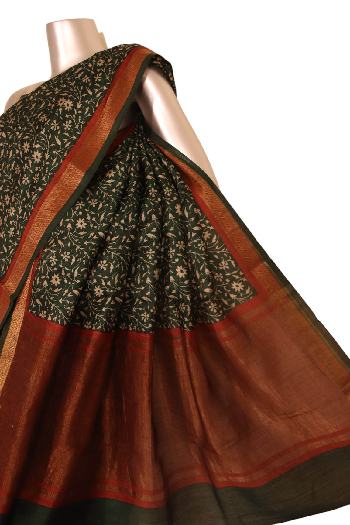 Floral Exclusive Pure Tussar Silk Saree AJ207694