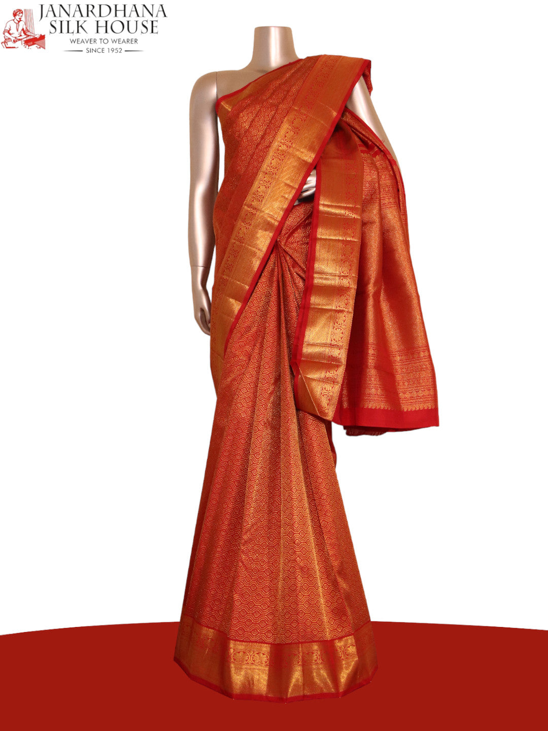 Bridal Brocade Kanjeevaram Silk Saree AJ211768