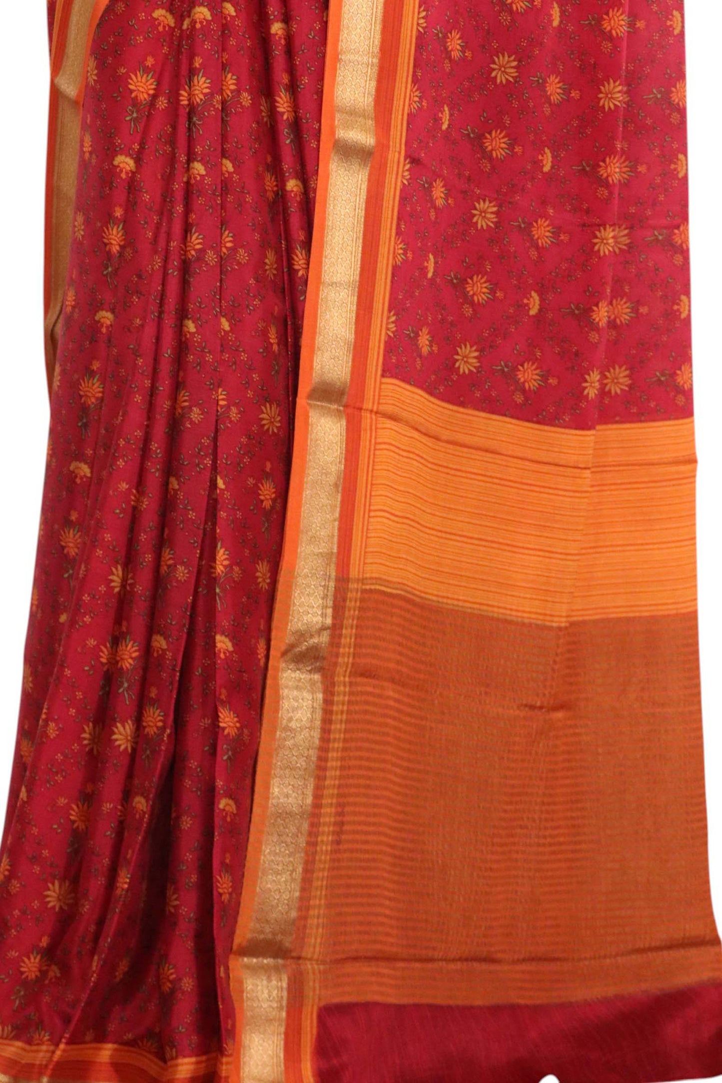 pure floral zari crepe silk saree ak206293