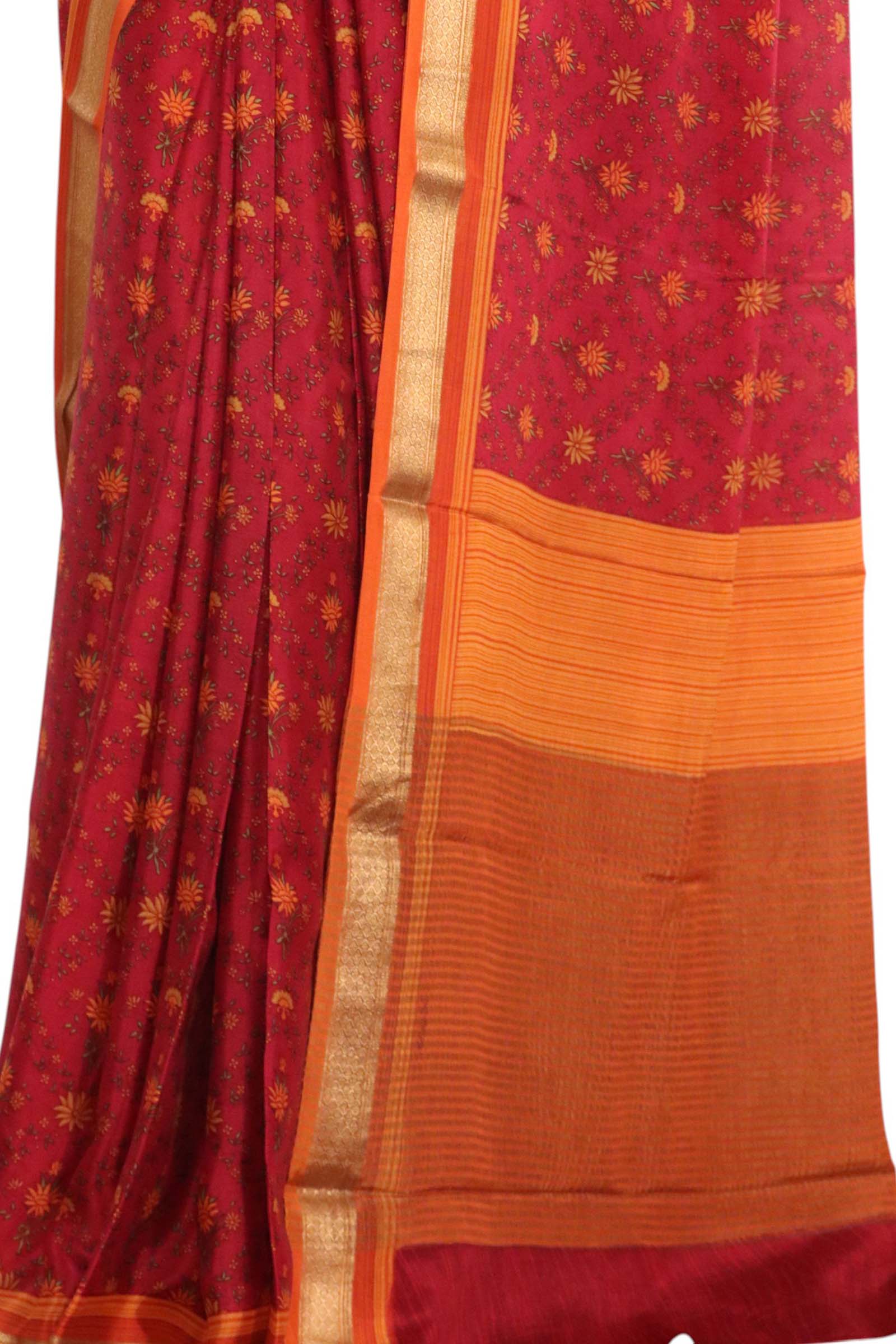 Pure Floral Zari Crepe Silk Saree AK206293