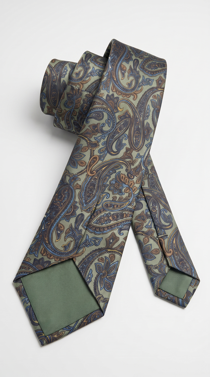 Silk Tie AM201235 - Opened Back Construction View