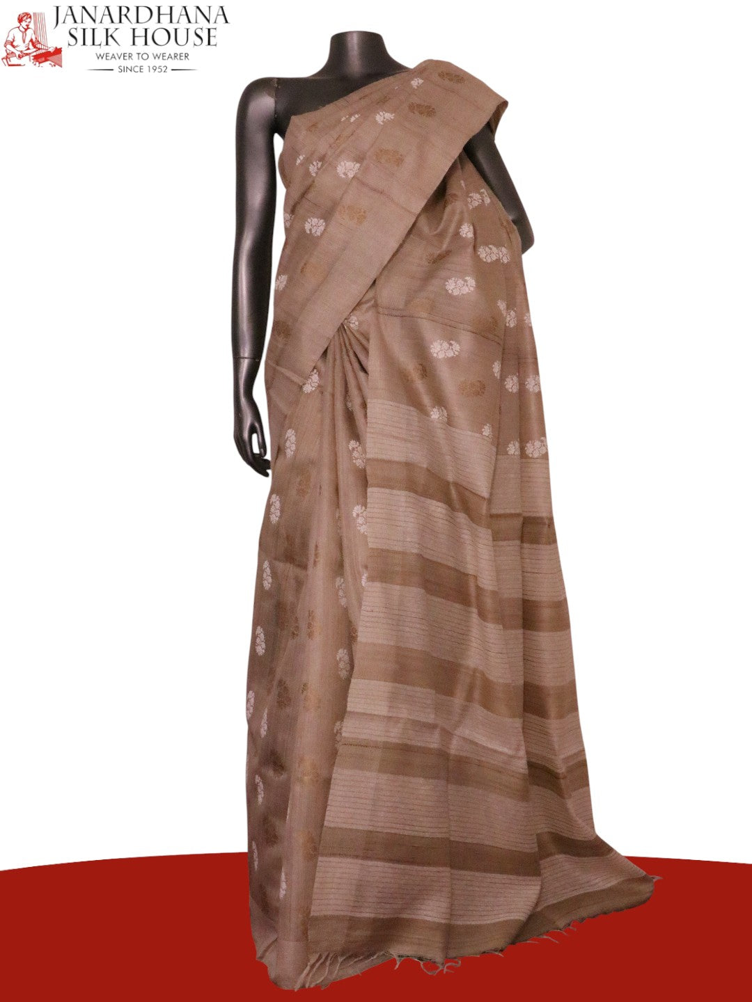 Handloom Pure Tussar Silk Saree AL203715