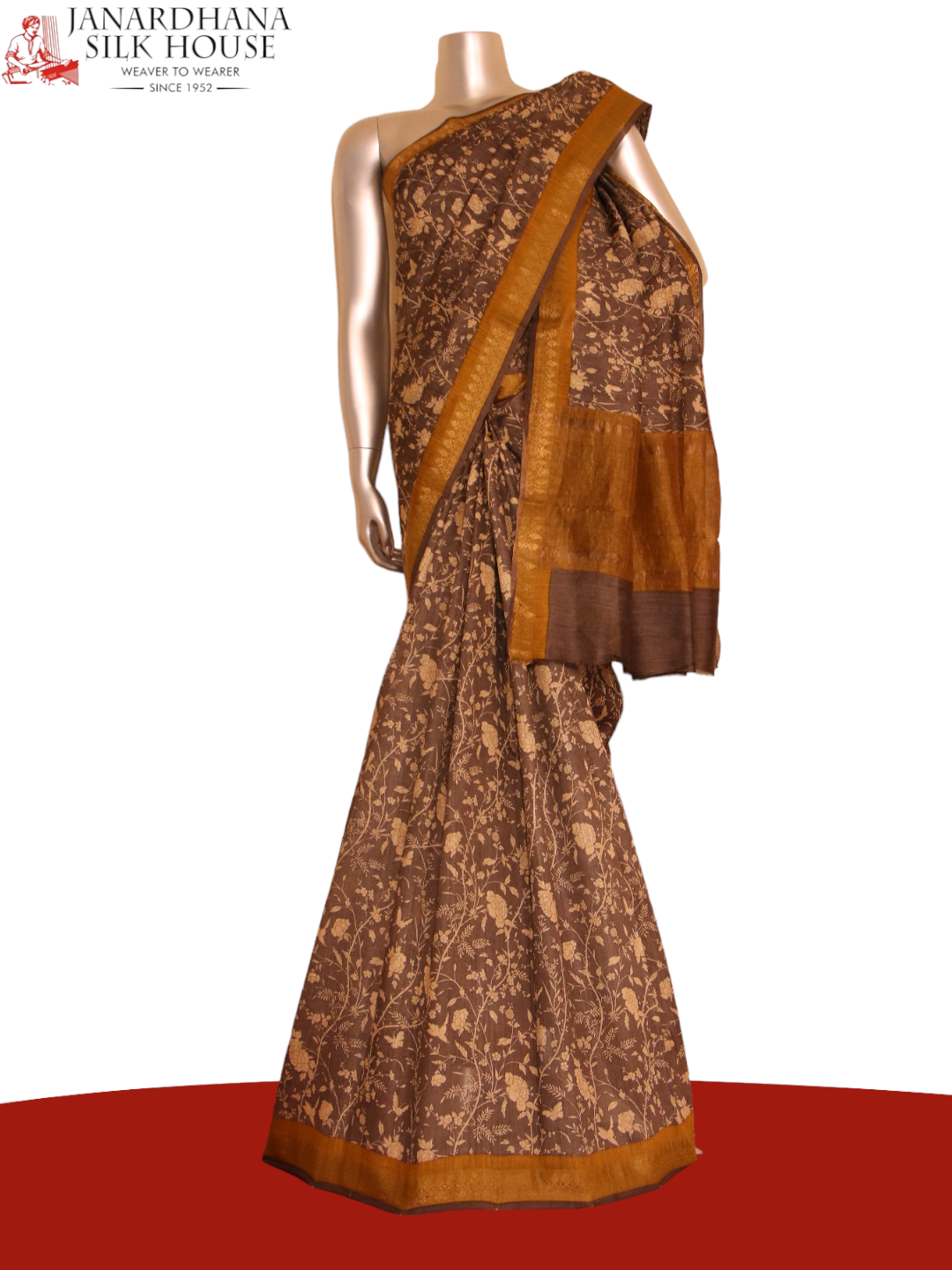Designer Pure Tussar Silk Saree AJ207693