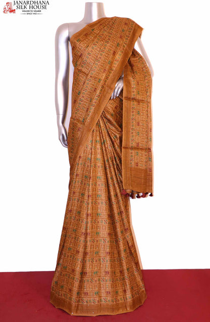 Exclusive Printed Tussar Silk Saree AH205796
