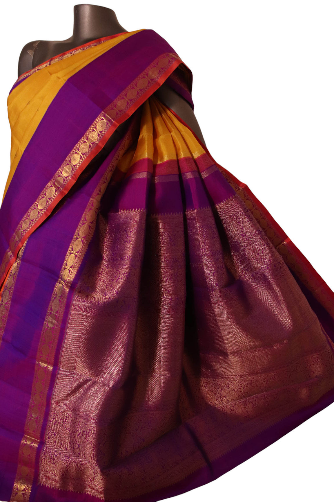 Grand Wedding Contrast Kanjeevaram Silk Saree AJ209691