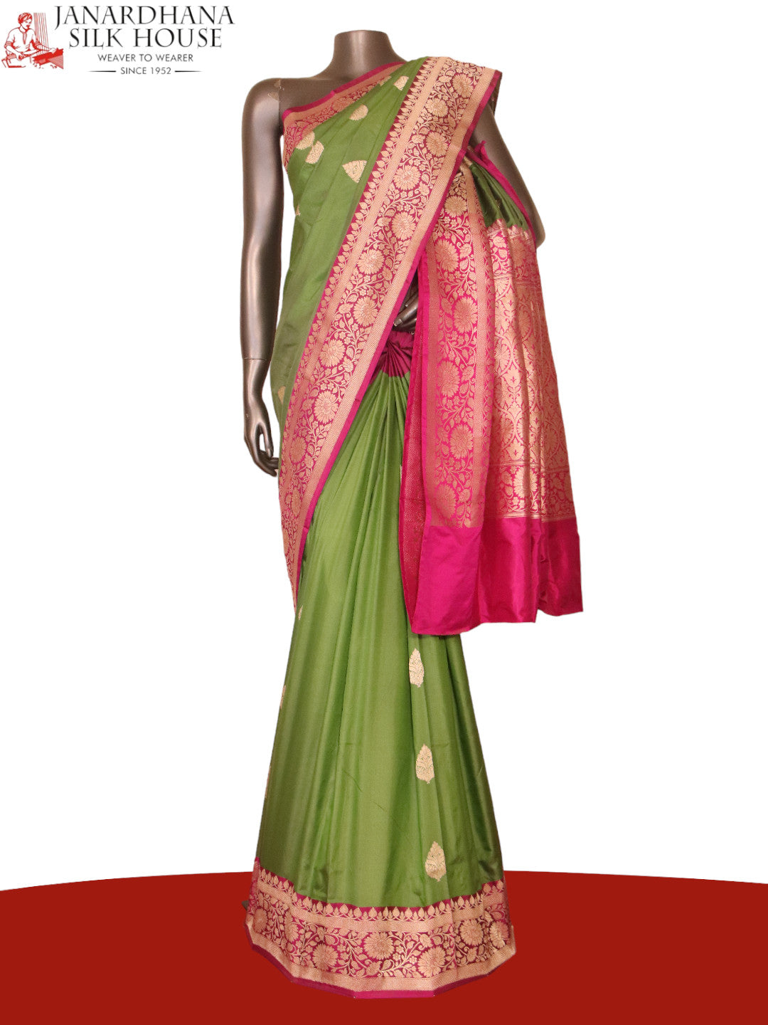 Contrast Classic Wedding Banarasi Silk Saree AJ212323