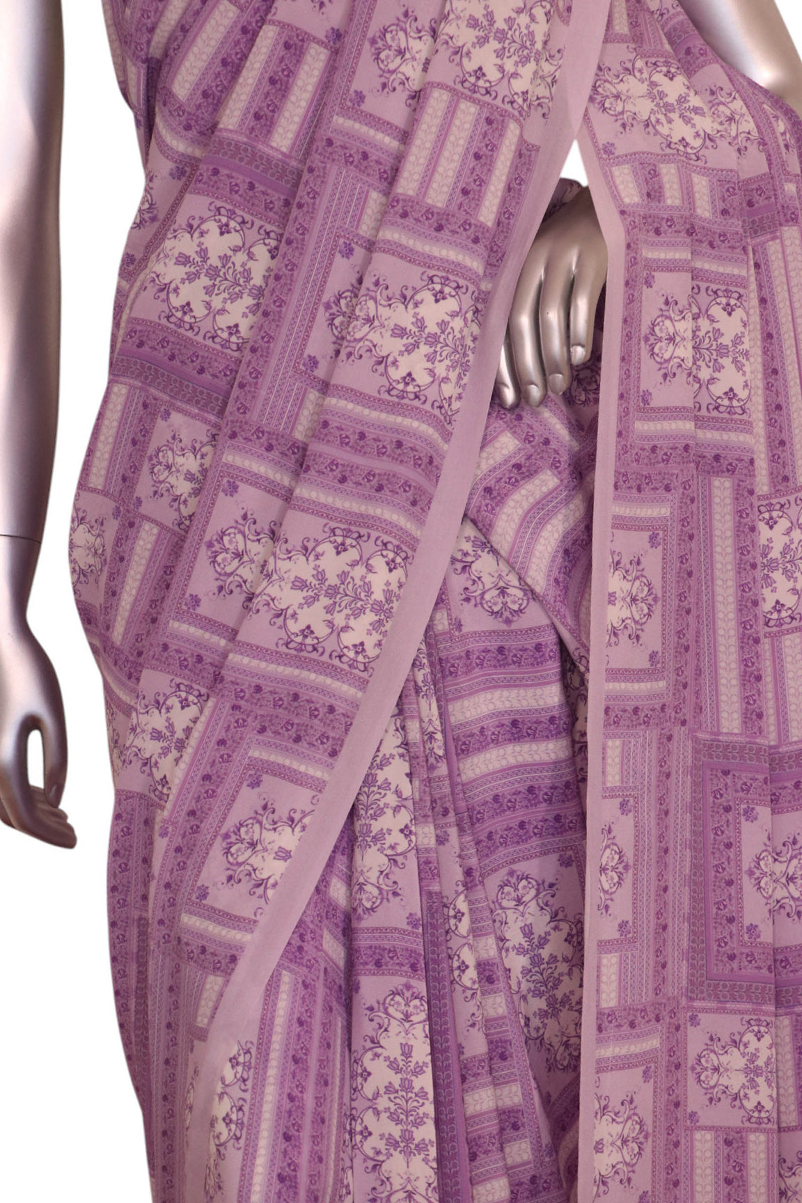 Floral  Pure Crepe Silk Saree AL200625